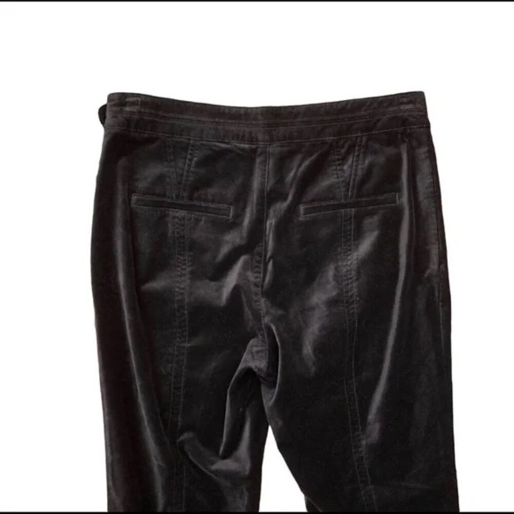 ✨NWT Anthropologie Black Velvet Slim Trousers | Size 4 | Office Chic✨ - Picture 3 of 7